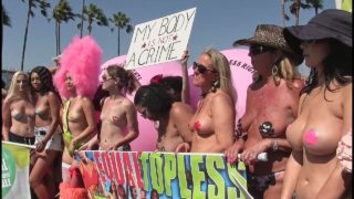 Topless Equality Interviews Venice Beach USA 2016 [4:38]