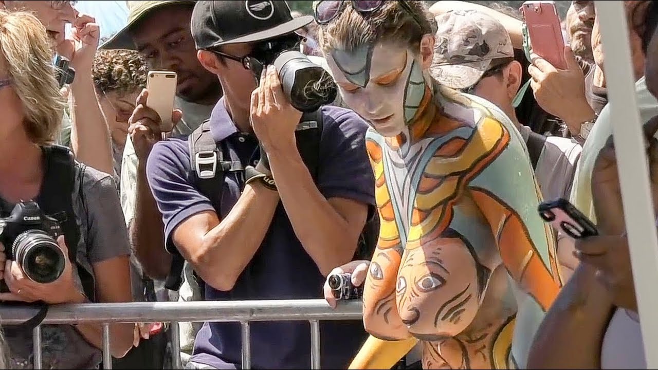 NYC Body Painting Day 2018: Peachy Peach Cam - YTboob