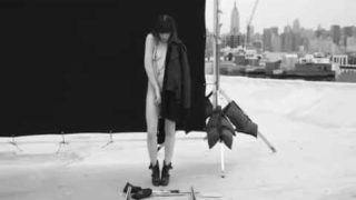 Nude on a rooftop : Lou Doillon for Givenchy