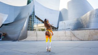 Exploring Los Angeles During the Shutdown with a Body Painted Model