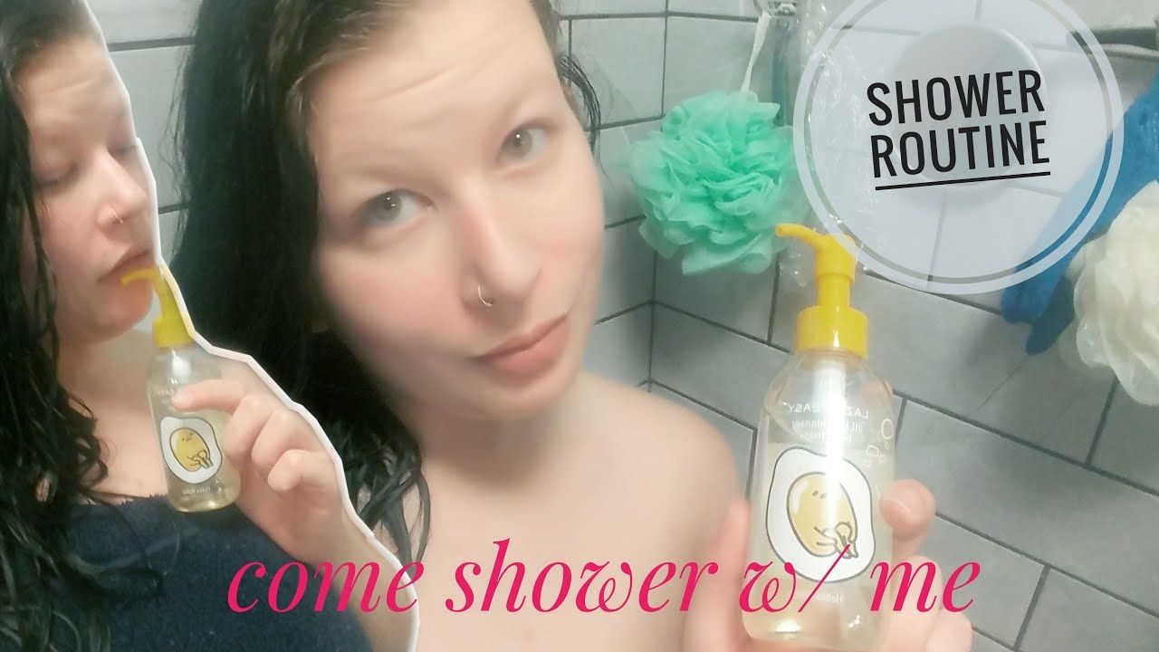 Nude shower routine