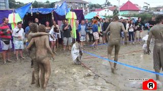 Winning the mud wresting match with grace (0:13 or https://youtu.be/xUi16ltRBQA?t=13)