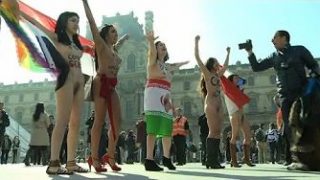 Nude protest in Paris (“Desnudas en París contra “opresión” en mundo árabe y musulmán”)