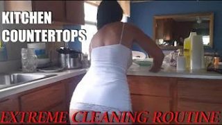 EXTREME CLEANING | COUNTERTOPS | Kitchen deep cleaning routine (2:03)