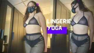 *HOT*🥵YOGA STRETCHING IN TRANSPARENT LINGERIE. | HIP UP BOOTY WORKOUT.