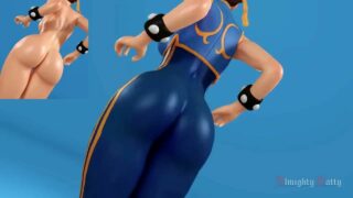 Chun Li shaking her booty – On and off – Made by Almighty Patty
