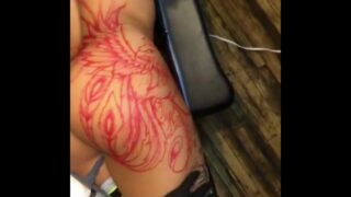 Tattooed booty
