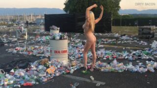 Sexy garbage walking (0:13, “Flesh Trash Heat, A Summer Day in Geneva”)
