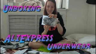 Unboxing packages with Aliexpress that have lots of underwear for me