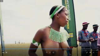 Bouncing naked boobs in “BASOTHO TRADITIONAL DANCE”