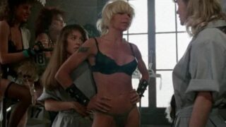 Obligatory shower scene at 25:48 in “Reform School Girls [CC] (1986) | with time stamps for hot scenes”