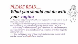 Close-ups of girls using dildos at 0:09 in “Heath Tips: What not to do with your vagina”