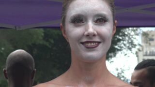 Pussy and penis visible for extended scene starting around 1:30 in “Body Painting Day 2021, New York City – Part 3”