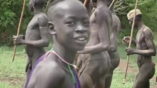 Tribal dicks at 1:00 in “African Hamar Tribes life – Rituals of Hamar Tribe at Ethiopia”