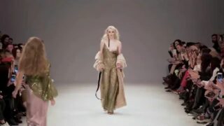 Runway tits throughout the video