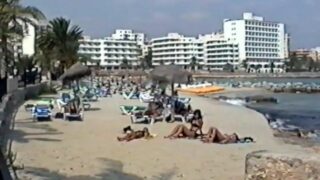 90s Ibiza beach topless at 27:13, 27:29, 27:58. 30:39