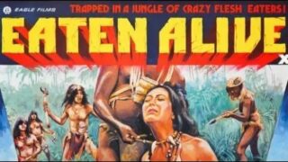 Beautiful woman is used by three different men in front of a crowd at 42:30 in “Eaten Alive! FULL CANNIBAL MOVIE”, see also 1:17:00