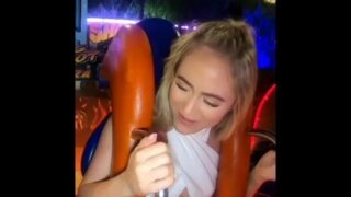 Blonde Teen Decides To Take On The Slingshot 🔞❤️
