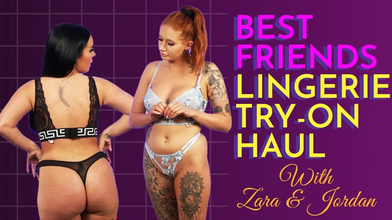 Redhead see through 10:55 – BEST FRIENDS Try-On Haul! – Trying On Our Sexy  New 2023 Thong Lingerie – With Zara & Jordan