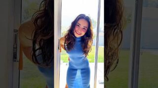 Second video made with same dress. Full pussy in view through dress