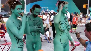 Shadows In Silence BODY PAINTING NYC Times Square 2019
