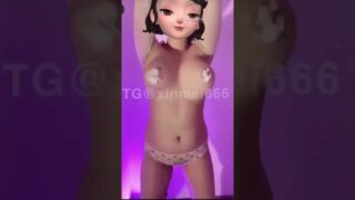 Chinese big tit milf dances while boobs out