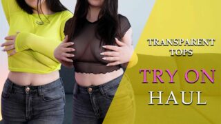 TRANSPARENT CLOTHES TRY ON tits from 0:22