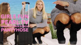 Another Pearl TV Outtake with Anne-Kathrin Kosch Exploring Luggage Wearing Pantyhose Best Bits 4K HD