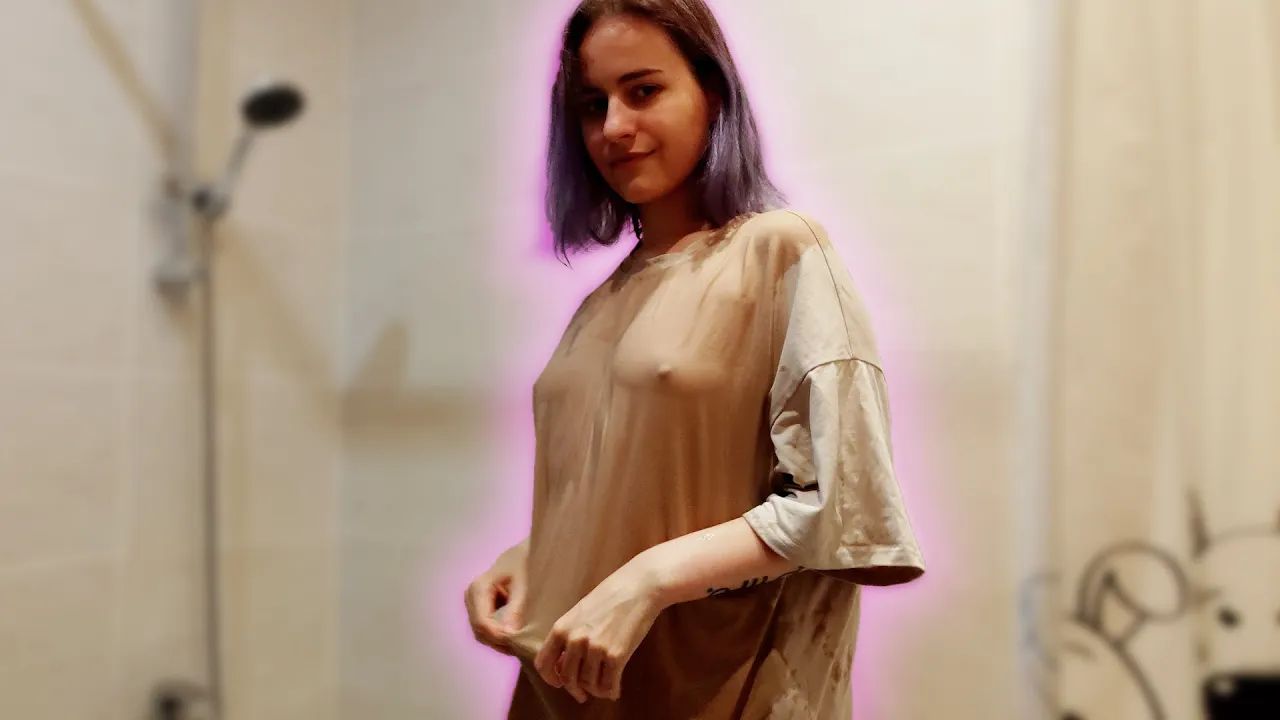 Wet Shirts, See Small Boobies Shape - YTboob