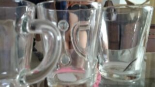 spliced in a clip of herself flashing pussy through some glass mugs 0:43 – 0:46