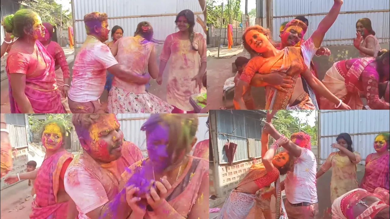 Holi touching womens - YTboob