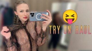 [4K] Transparent Clothes Try-on Haul with Olivia 😍