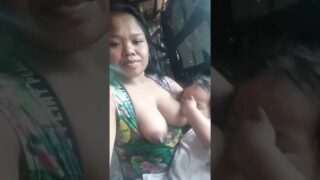 Topless breastfeeding