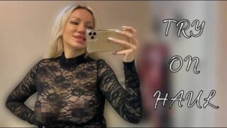 [4K] See through clothing try on | Lola Marvelous great tits