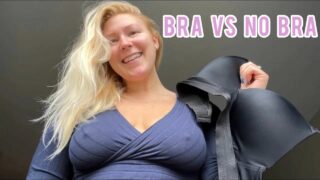 Bra VS No Bra Try On – Natural Mom Body