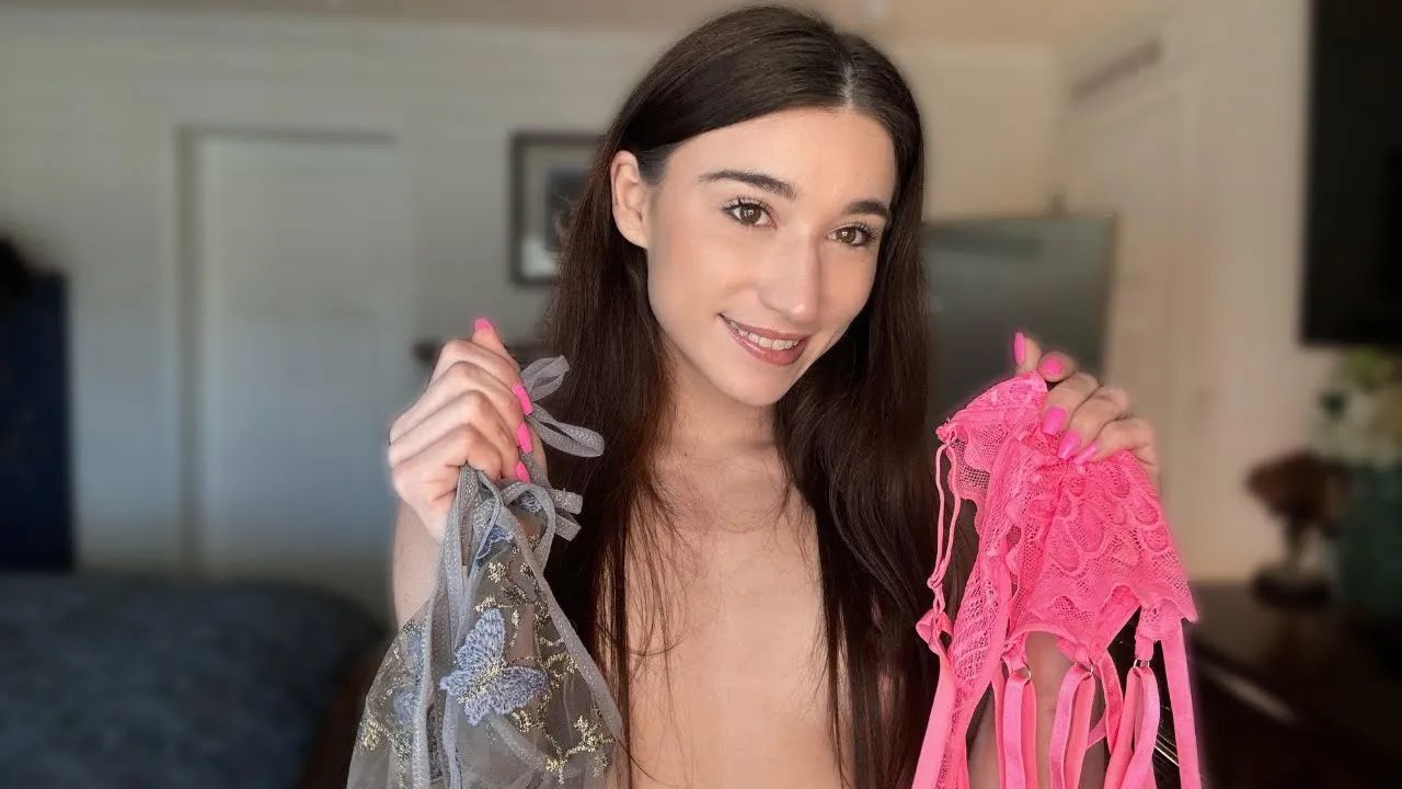 TRANSPARENT 4K Lingerie TRY ON With Mirror View!