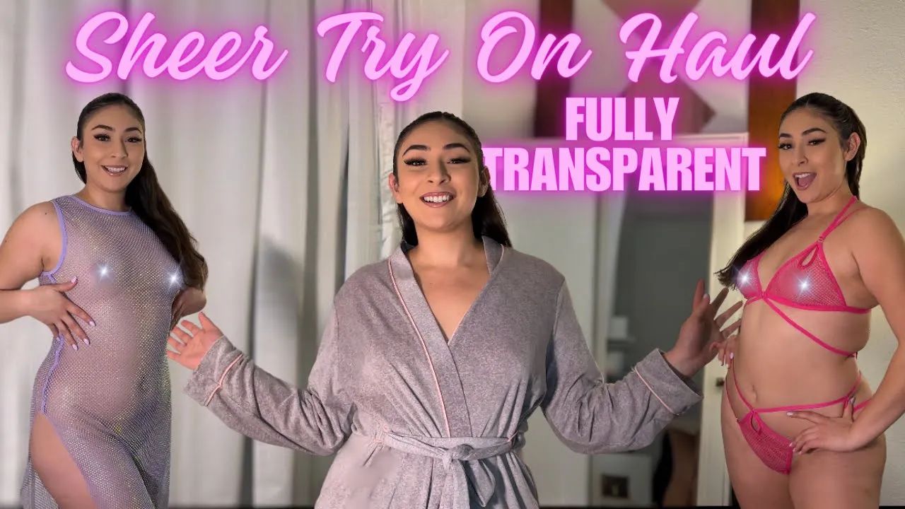 4k Transparent Try on Haul with Mirror View  Sofia Exclusive  