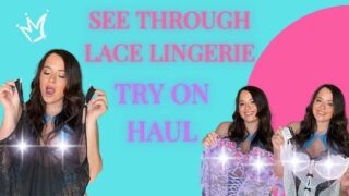 4K TRANSPARENT LACE LINGERIE TRY ON Haul with Mirror View! | Jean Marie Try On