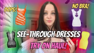 4K SEE-THROUGH Dresses TRY ON HAUL with MIRROR VIEW! | Bailey Blair