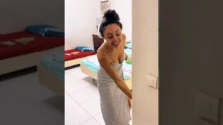 Fart spray prank with good side boobs