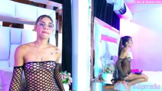 TRANSPARENT Fishnet Mesh Dresses TRY ON with MIRROR view