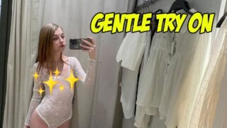 No Bra No Panty Try On At The Mall with Anna Kitty Flash at 0:21