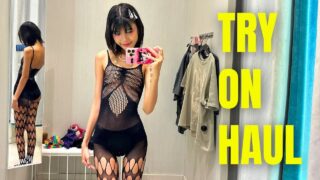 4K TRANSPARENT Lingerie TRY ON with Mirror View! | Nami TryOn