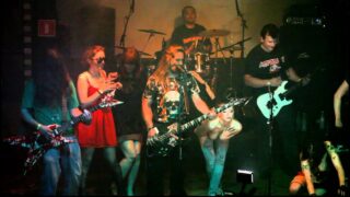 Russian metal band with topless girls
