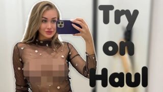 [4K] Transparent Clothing Haul with Hillary Sweets | NO BRA TREND