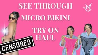 TRANSPARENT Micro Bikini TRY ON Haul in Bora Bora! | Jean Marie Try On