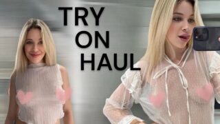 [4K] Try on Haul in dressing room amazing transparent outfit meela fashion