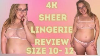 4K Sheer Lingerie Try On Review – Extremely transparent bra & panties – RainXxRain