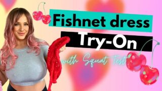 4K Transparent Fishnet TRY ON REVIEW with Squat Test | Violet Dujour TryOn