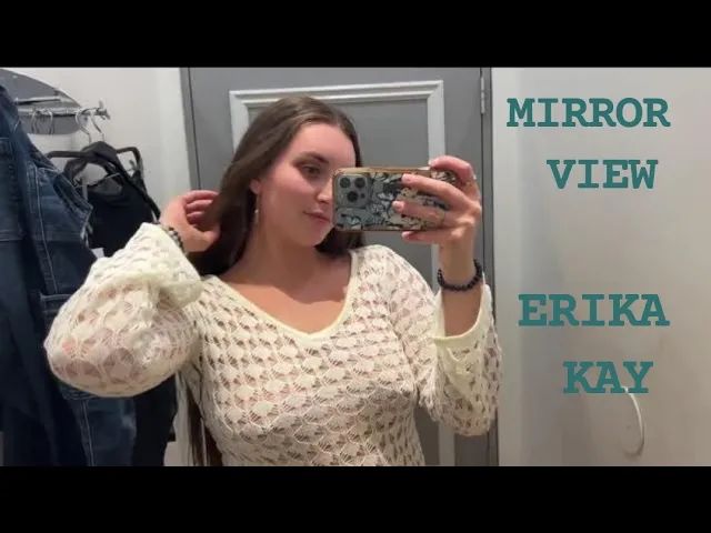 4K TRANSPARENT Black Fishnet Haul Tops TRY TO See Through Mirror